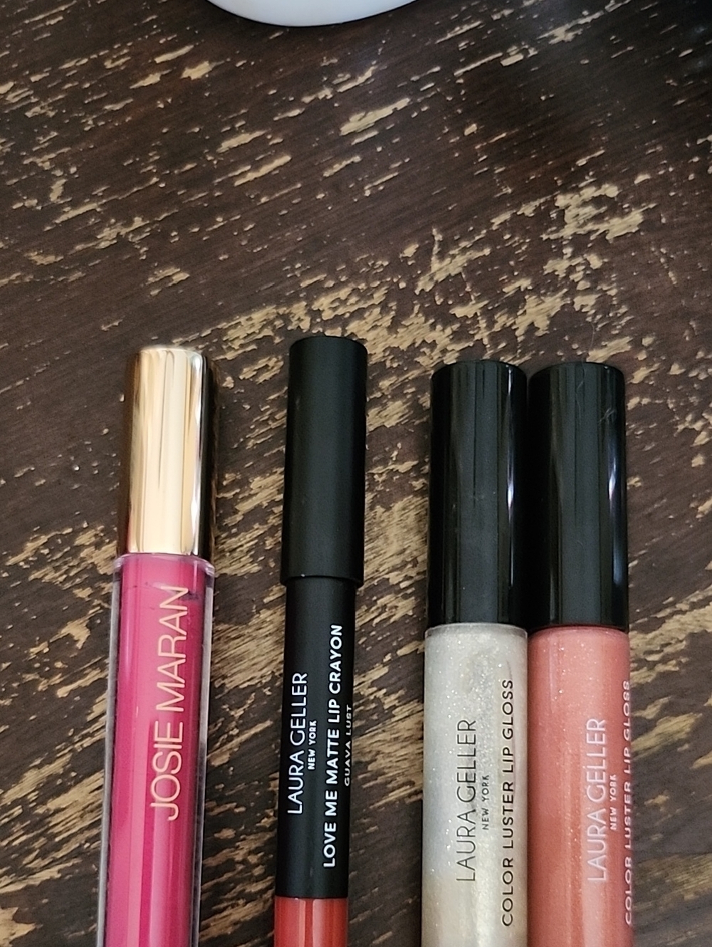 Josie Maran & Laura Geller Pink Lip Set — Pink Lip Gloss & Lip Crayon Duo